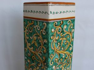 Vaso quadrato verde – Ceramica di Caltagirone