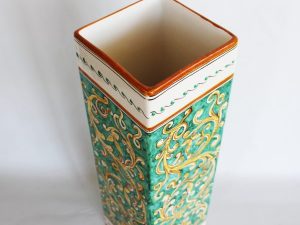 Vaso quadrato verde – Ceramica di Caltagirone