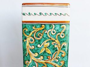 Vaso quadrato verde – Ceramica di Caltagirone