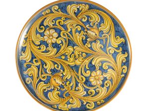 Piatto in Maiolica di Caltagirone decorato a mano